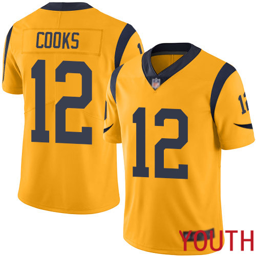 Los Angeles Rams Limited Gold Youth Brandin Cooks Jersey NFL Football 12 Rush Vapor Untouchable